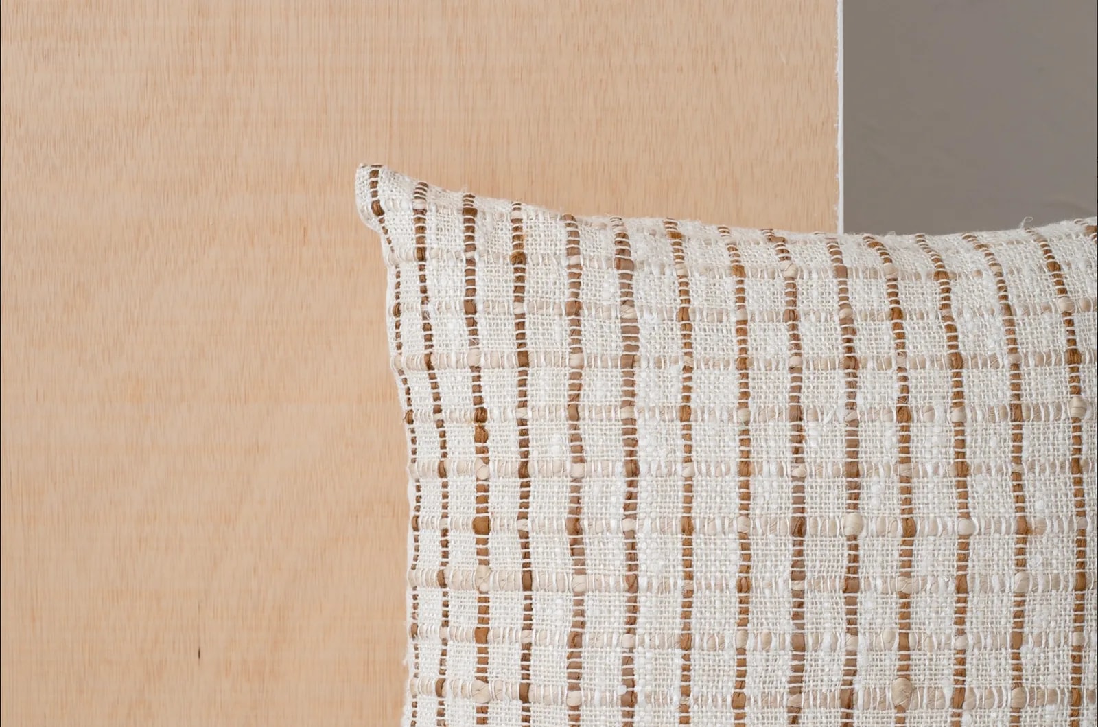 COJÍN ANXA N3. COJÍN DE ALGODÓN BLANCO BEIGE MARRÓN