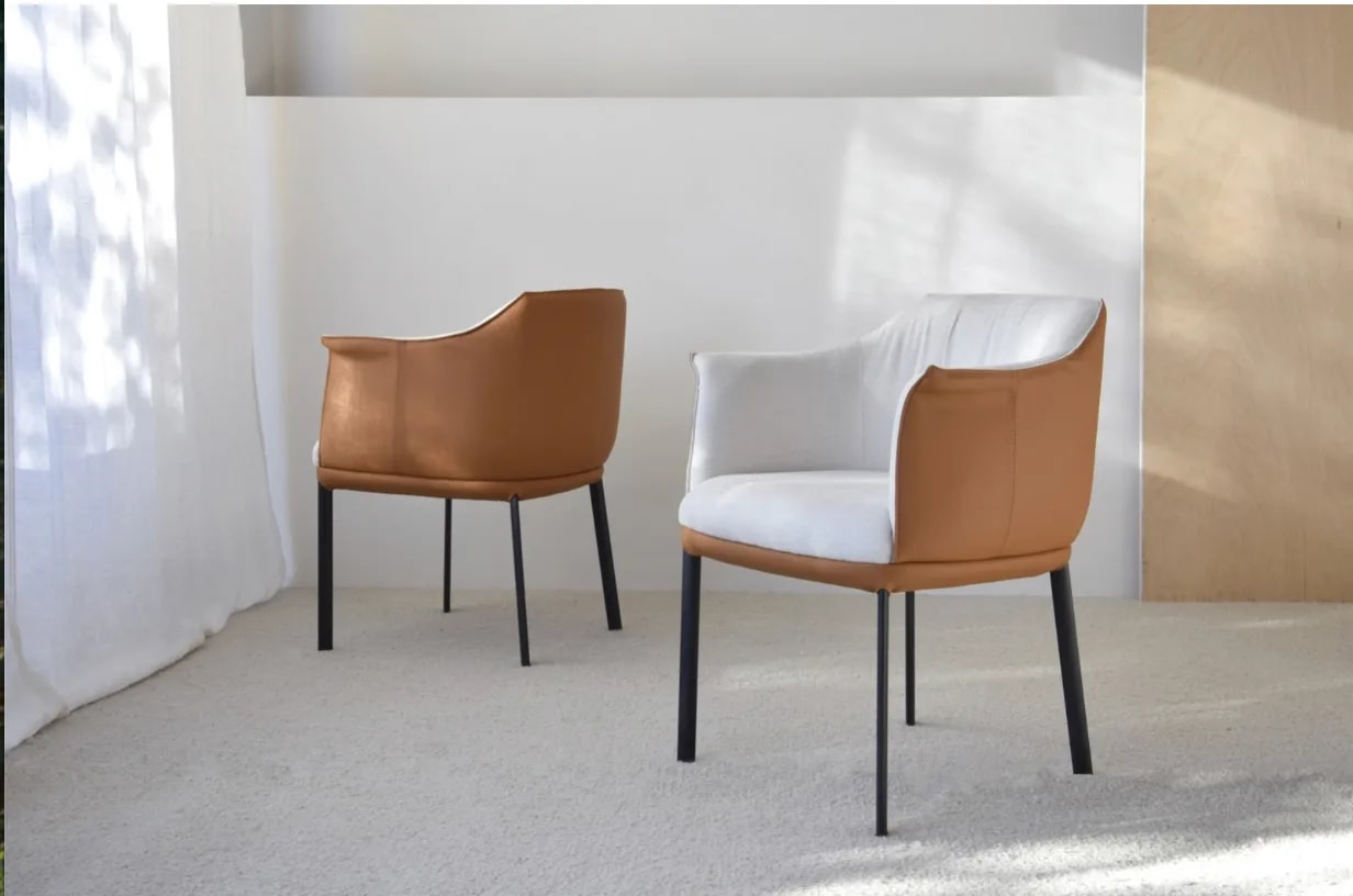 SET DE 2 SILLAS DE COMEDOR CON REPOSABRAZOS.BERLIN