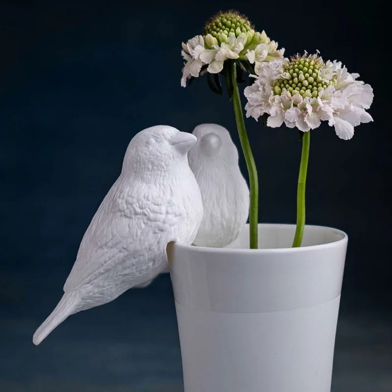 Pájaro SPATZ – Objeto decorativo – Blanco