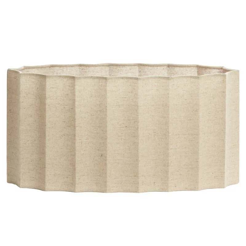 Pantalla ovalada recta fina 58-24-27 cm DISLI Natural: elegancia atemporal