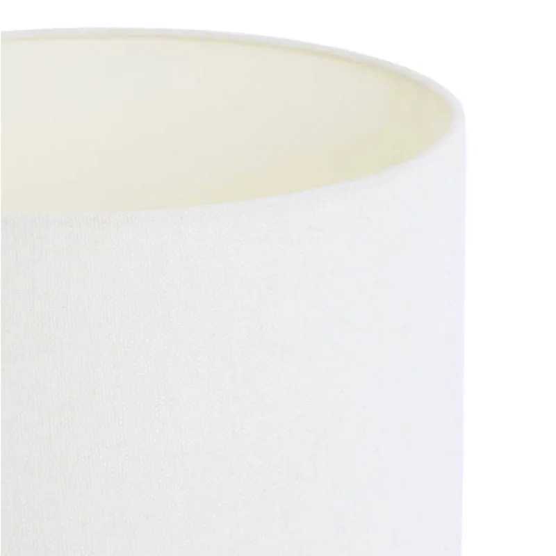 Close-up of the LIVIGNO shade top rim, showing the cream inner lining and woven cotton texture