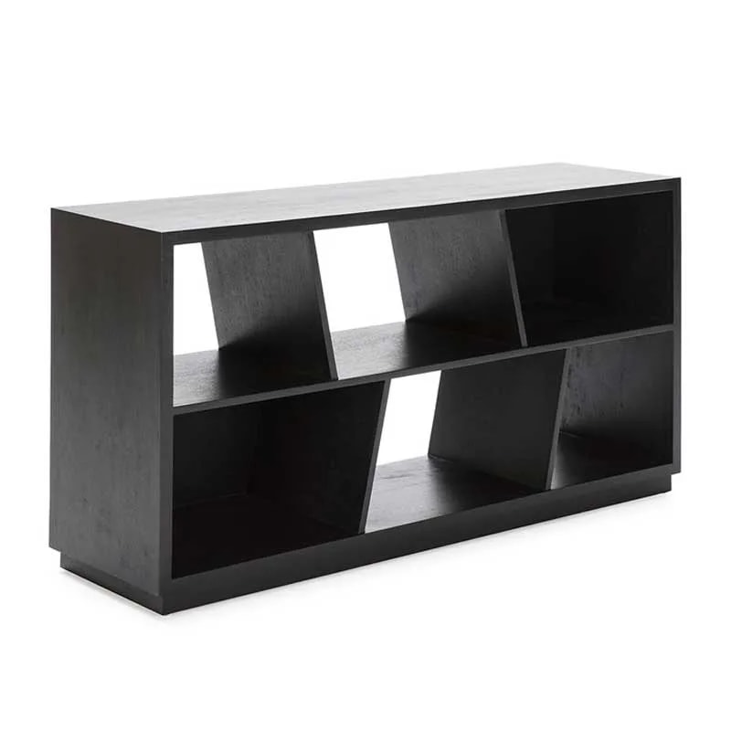 Estantería 152x42x79 madera negra