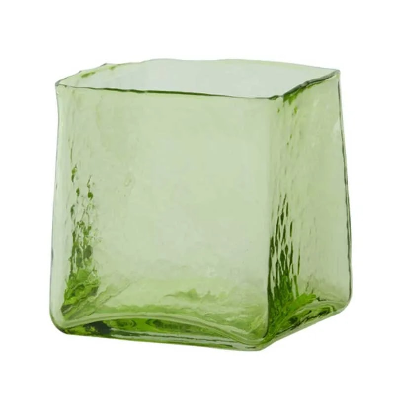 Portavelas para velita IDUNA cristal verde hierba