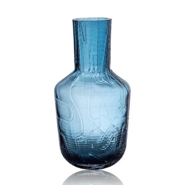 Costra de garrafa en azul humo subyacente