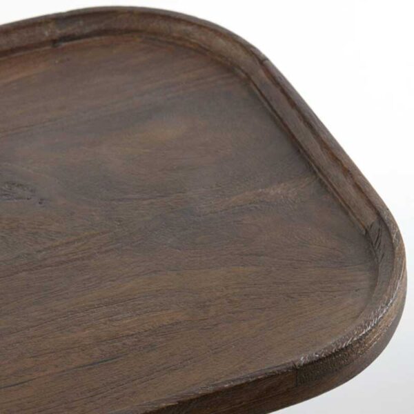 Side table MAZABE wood matt russet