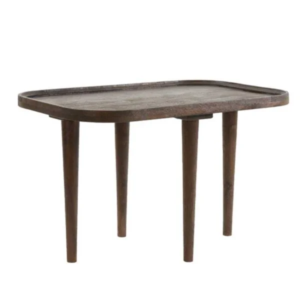 Side table MAZABE wood matt russet