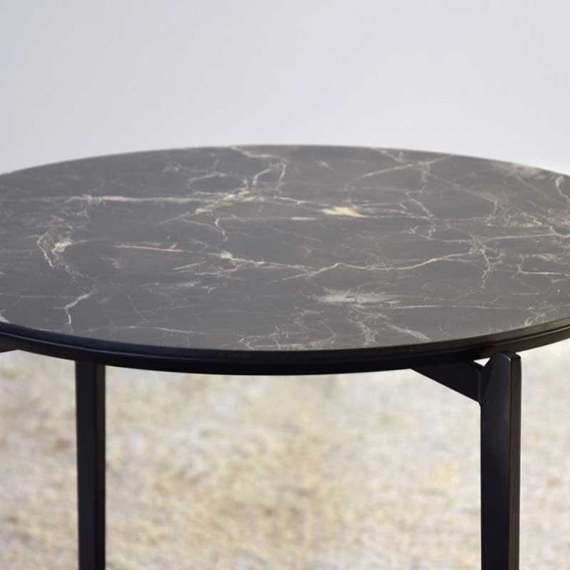 Side table n.52, metal, marble