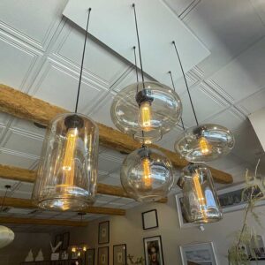 Ceiling Lamp (Set of 5 White/Champagne)