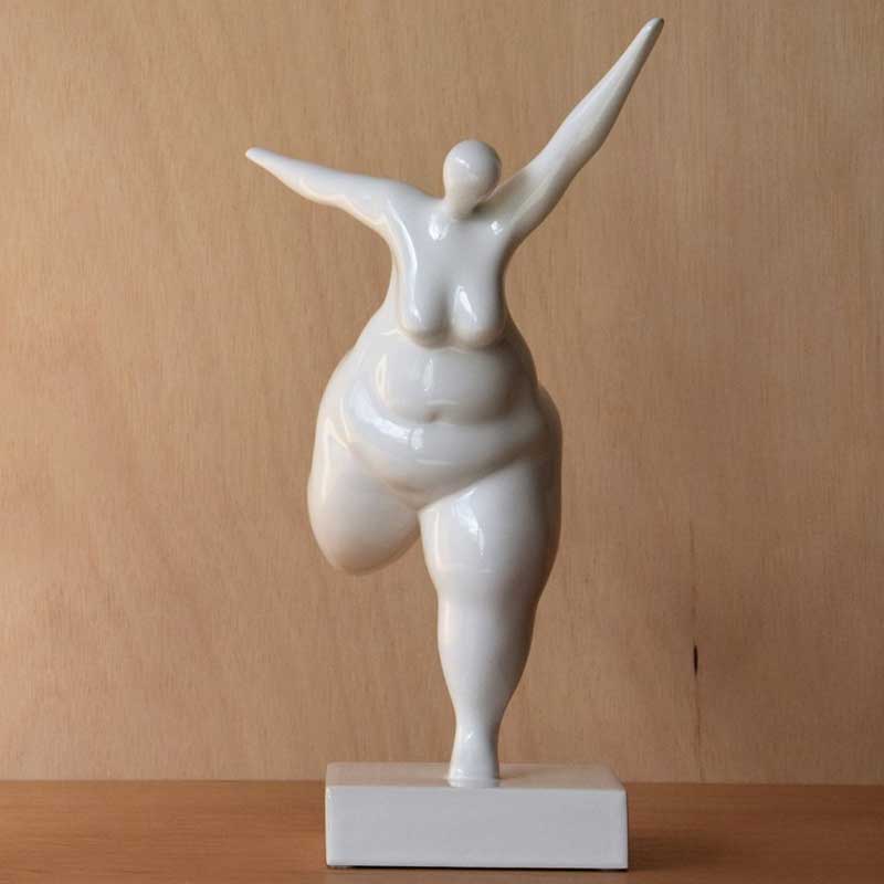 Ceramic sculpture Women leaning forward