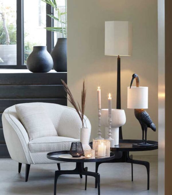 Floor lamp JOVANY wood matt black