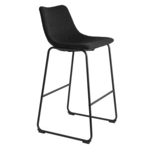 Bar chair 47x46x99 cm JEDDO bouclé black-black
