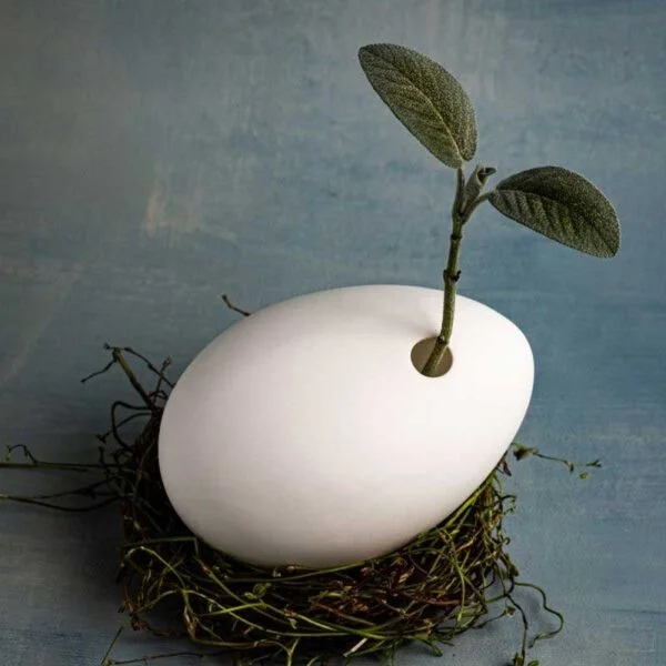 Jarrón colgante con forma de huevo "Erwin", L