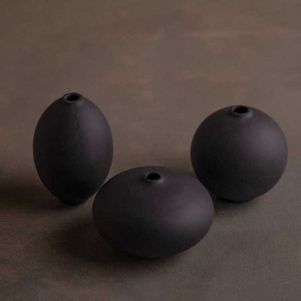 Vases Chisana Set Black (assorted)