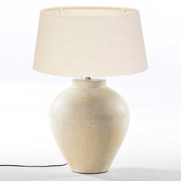 Table Lamp without lampshade Terra-cotta Cream