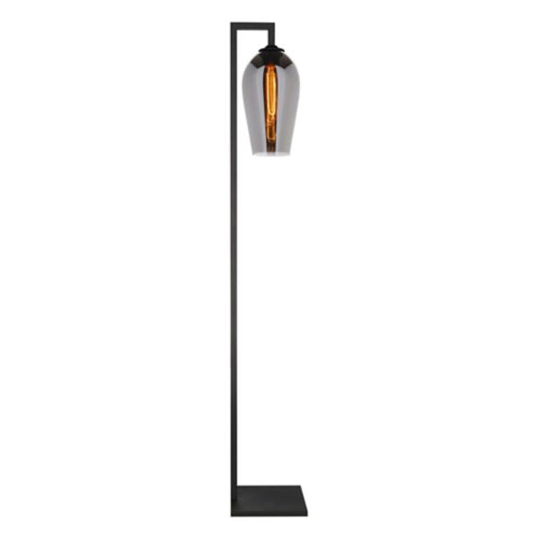 Lamp Stand Down Conic Metallic Smoke/Black