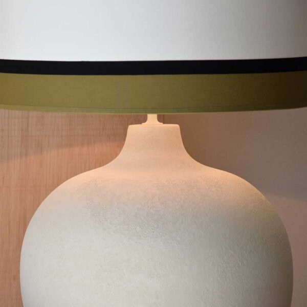 Lámpara de sobremesa de cerámica Bola con pantalla