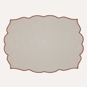 Placemat Lola, Beige with Brown
