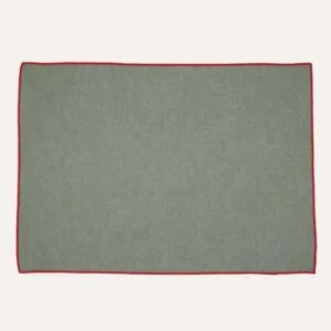 Placemat Green with Red Roller