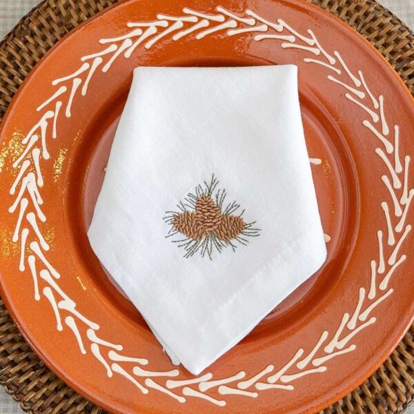 Pine cone napkin