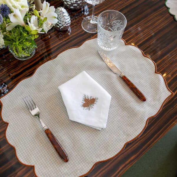 Pine cone napkin