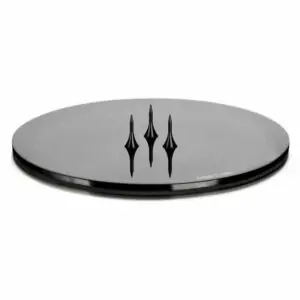Candle plate small, Black, Shiny