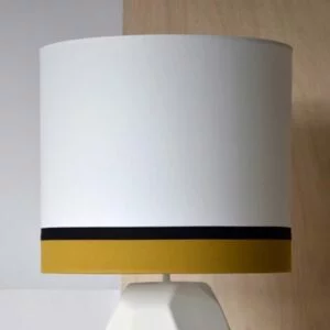 Lampshade Gold&White 40x35 cm