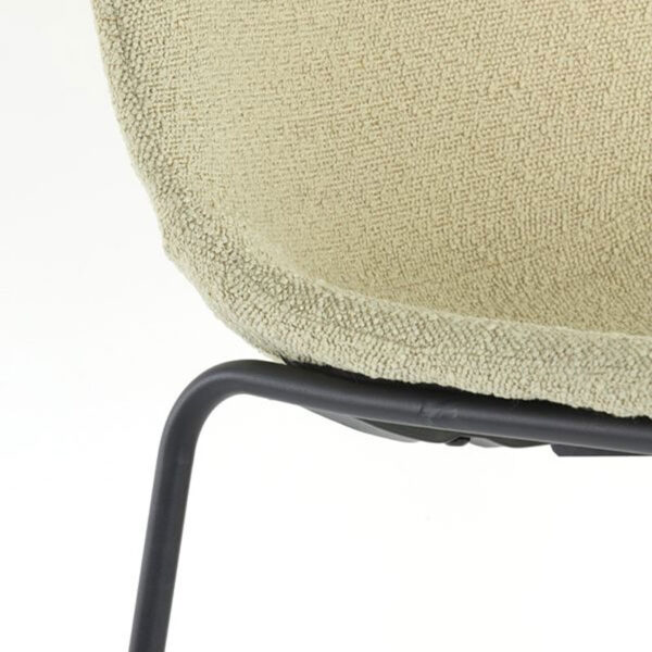 Bar chair 47x46x99 cm JEDDO bouclé light caramel-black