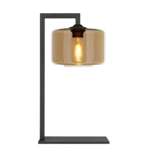 Table lamp Drum S Champagne/Black