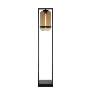 Lamp Stand Floor Tube Wood 40 - Champagne/Black