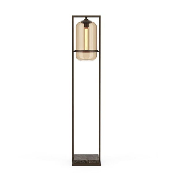 Lamp Stand Floor Tube 40 - Champagne/Brown Marble