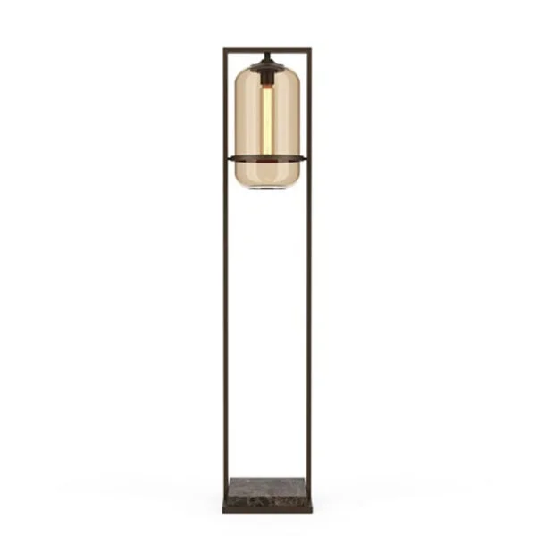 Lamp Stand Floor Tube 40 - Champagne/Brown Marble