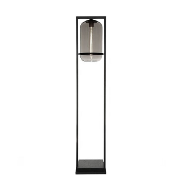 Lamp Stand Floor Tube Wood 40 - Grey/Black