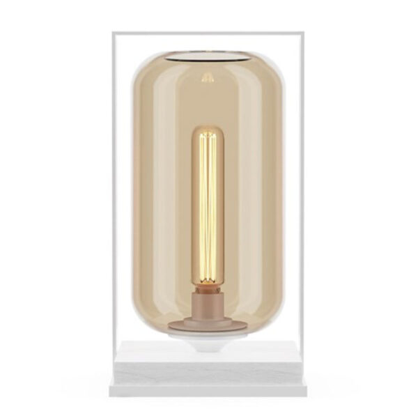 Table lamp tube 40 Champagne/White