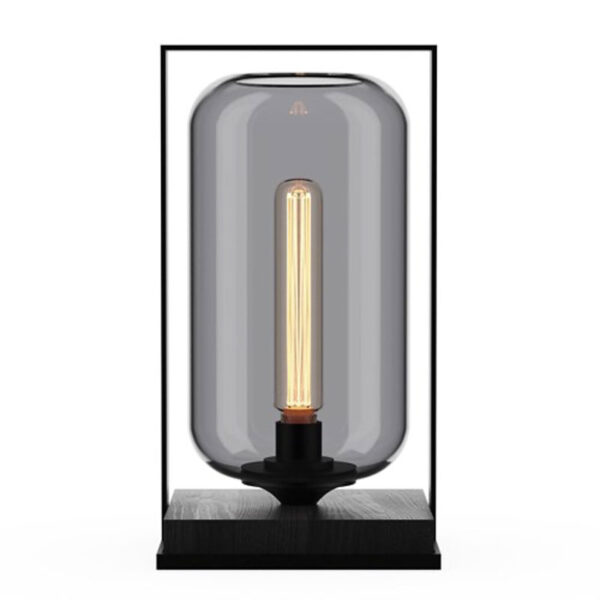 Table lamp Tube Wood 40 - Grey/Black