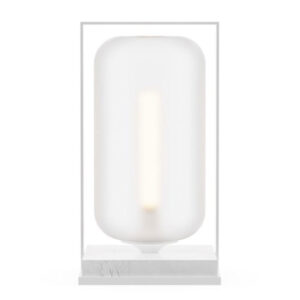 Table lamp Tube Marble 40 - Frosted/White