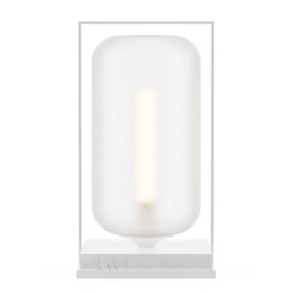 Lámpara de mesa Tube Marble 40 - Esmerilado/Blanco