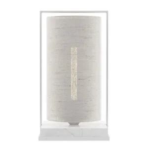 Table lamp Tube Fabric 40 - Beige/White