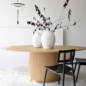 Oval Dining Table - Natural Ash Veneer