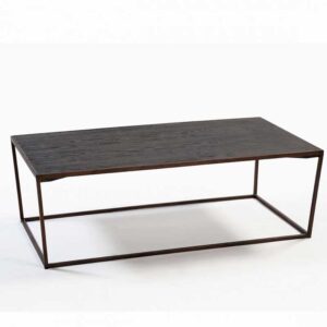 Mesa de madera y metal