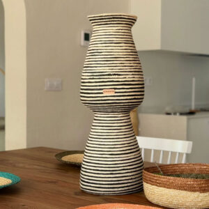 Striped coconut vase #27