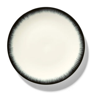 Breakfast Plate White/Black Variation 3 Dé