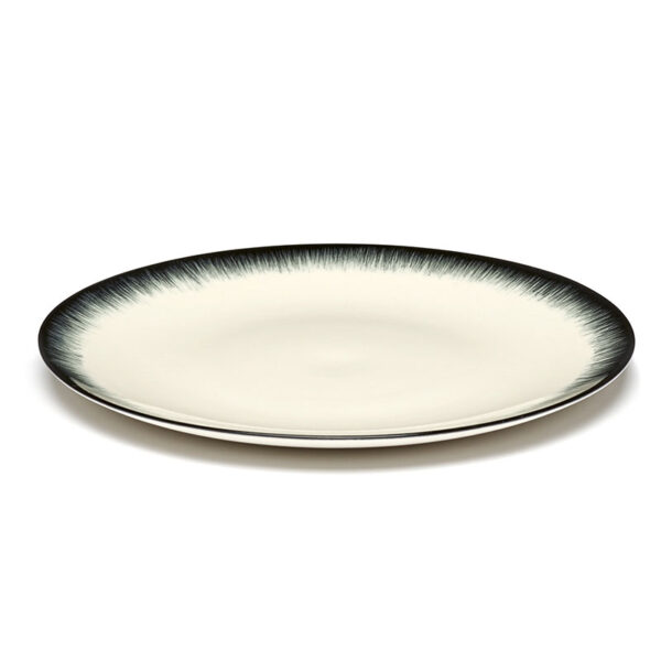 Breakfast Plate White/Black Variation 3 Dé