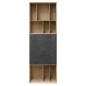 Bibli Hanging Bookcase 60: Sleek Design with Oak Veneer Finish