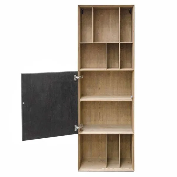 Bibli Hanging Bookcase 60: Sleek Design with Oak Veneer Finish