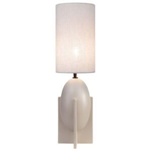 OVO 2 Lamp+Shade 33: Handcrafted Elegance in Grey Sand Finish