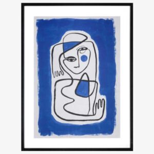 Photoprint Pose in Blue – Abstract Line Art