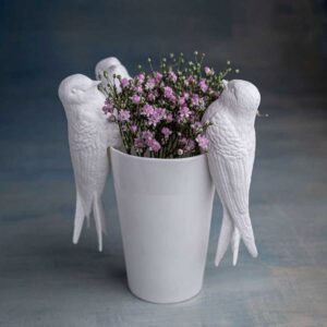 SCHWALBE Decorative Bird Object – Bone China Porcelain